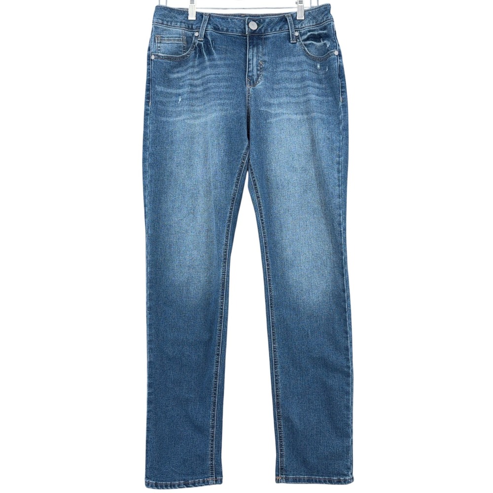 1822 Denim Slim Straight Women Size 8 Cotton‎ Blend Blue Jeans